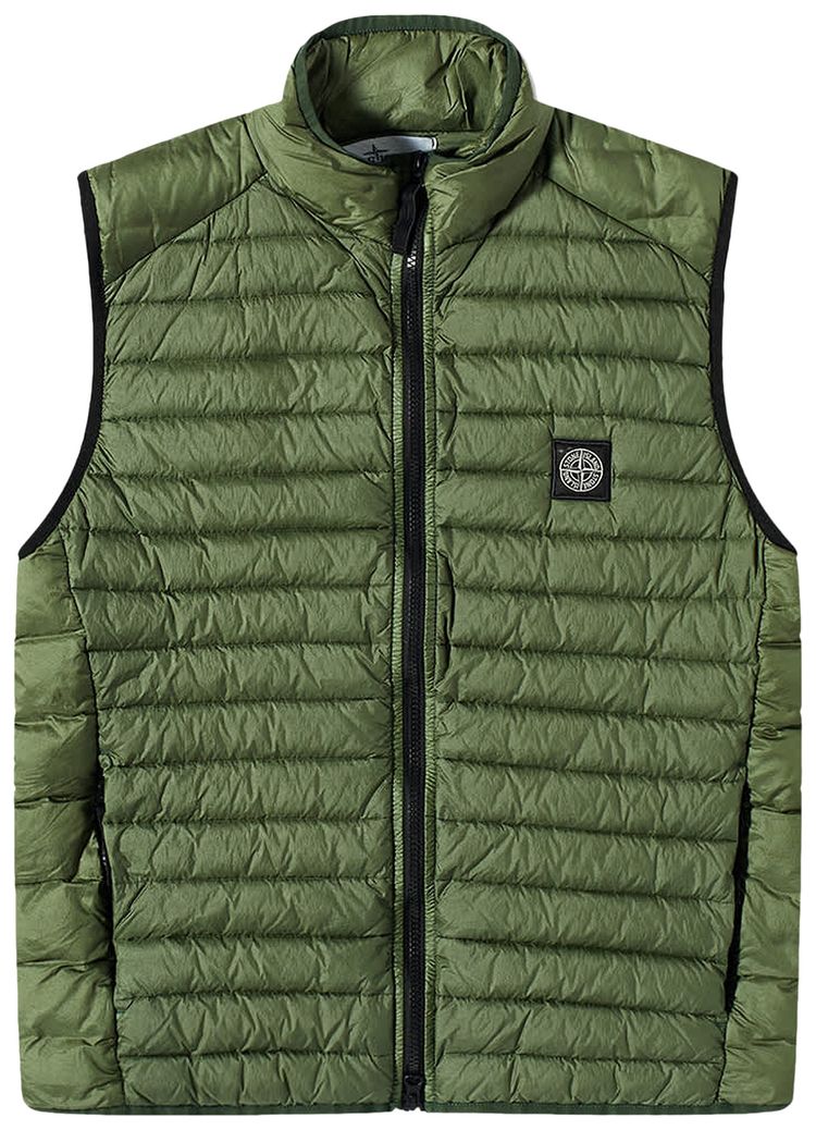 Stone Island Sleeveless Realdown Jacket Olive