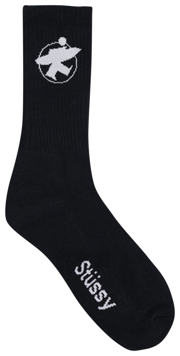Stussy Surfman Crew Sock BlackWhite