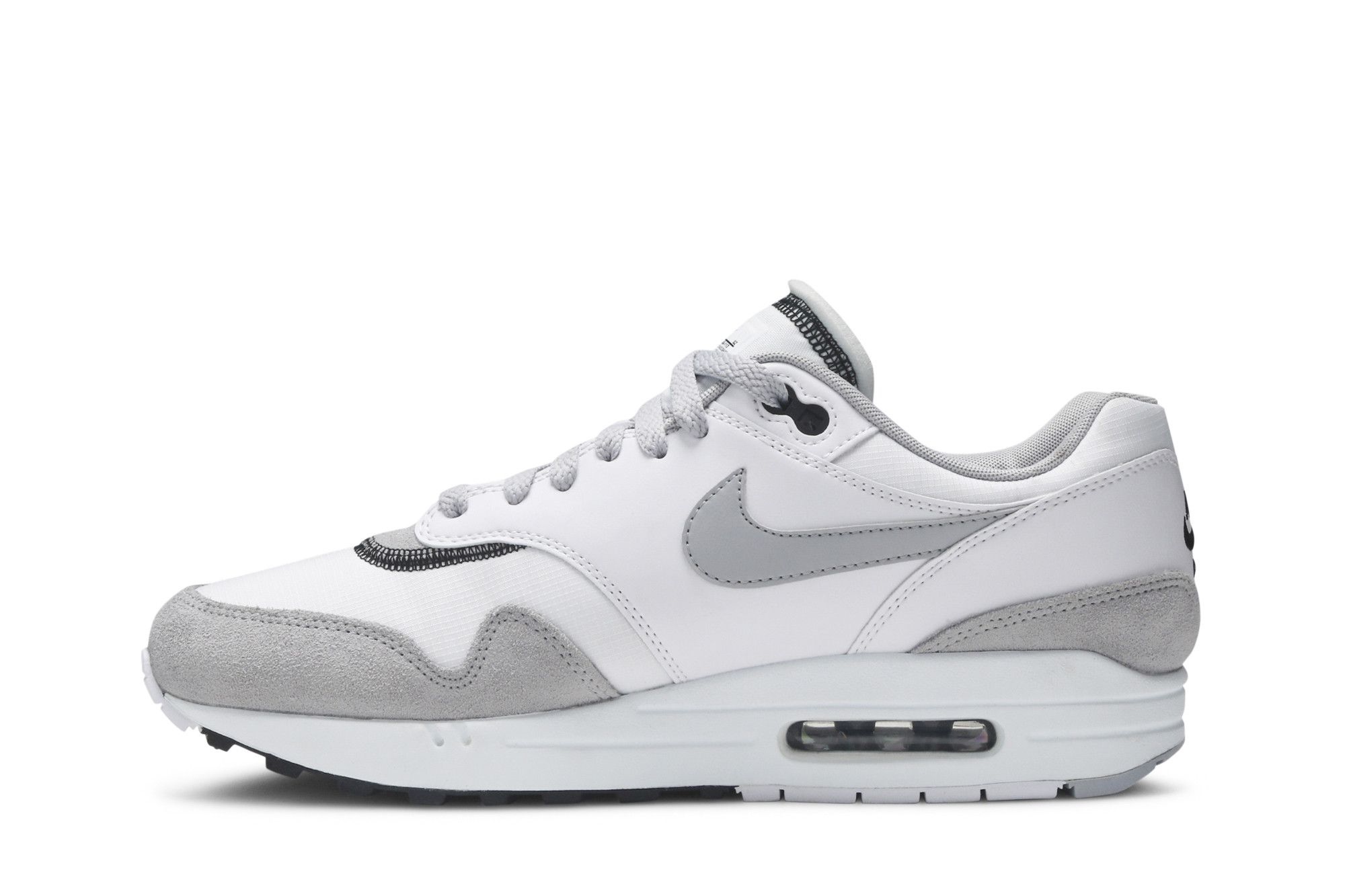 Buy Air Max 1 White Black Wolf Grey AH8145 113 GOAT