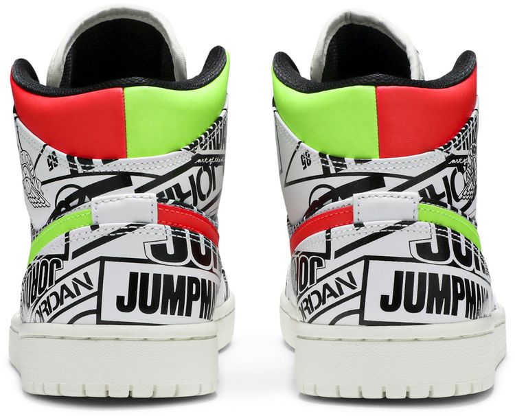 Air Jordan 1 Mid Over Print Logos