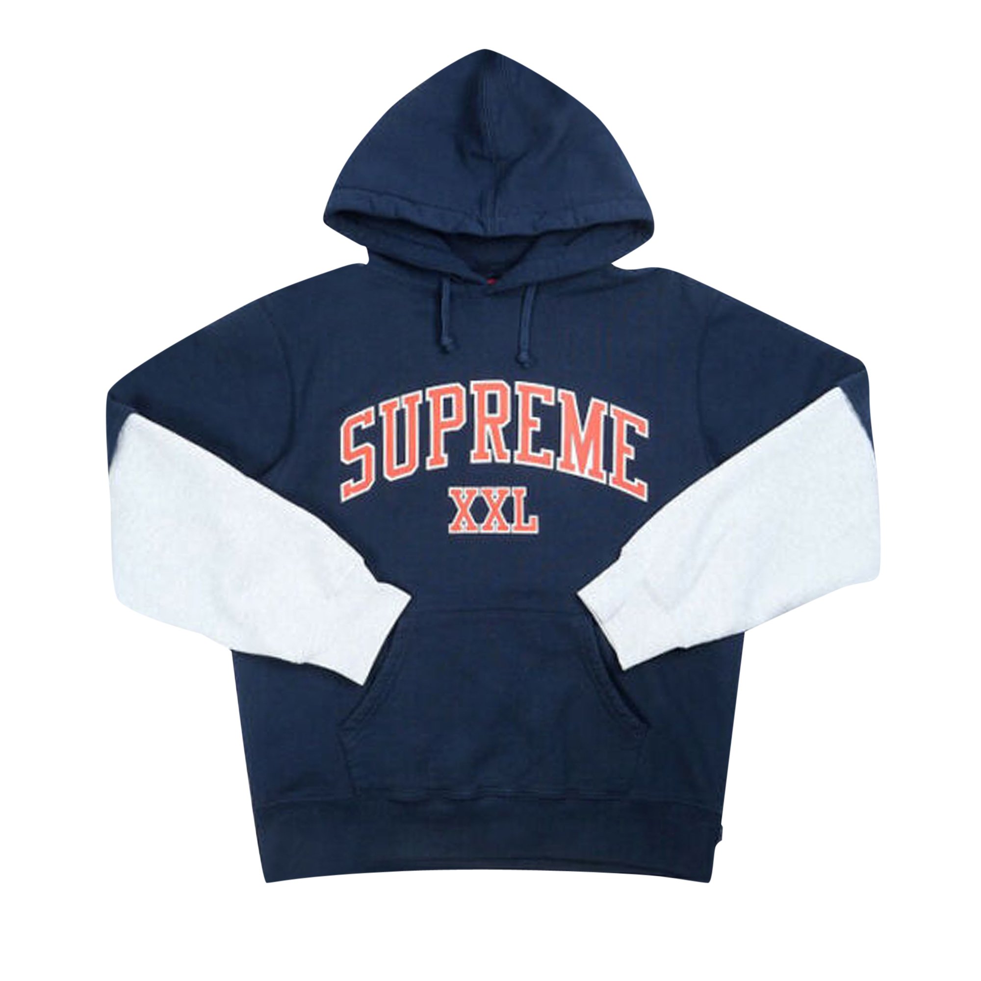 supreme XXL Hooded Sweatshirt ネイビー S - パーカー