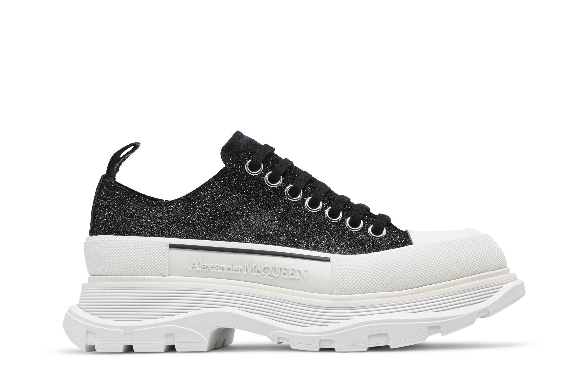 Buy Alexander McQueen Wmns Tread Slick Lace-Up 'Galaxy Black