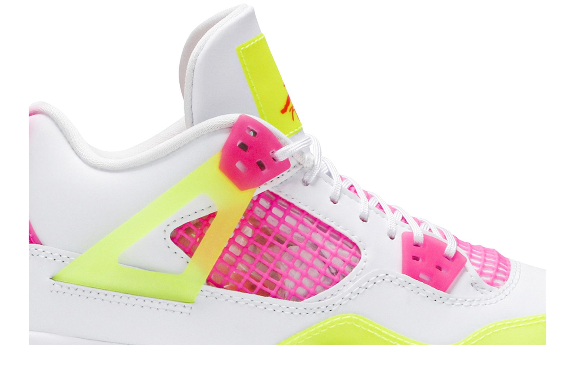 Neon pink jordan 4 new arrivals