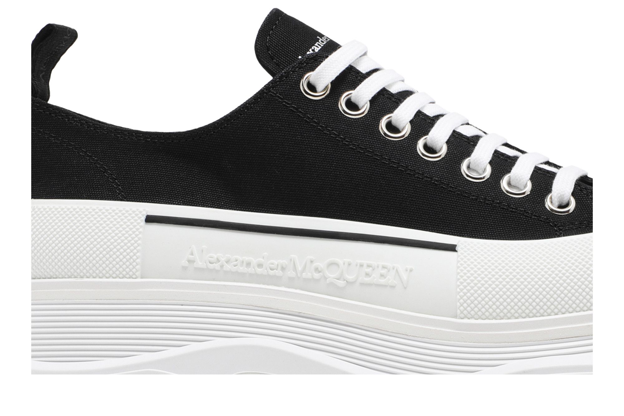 Buy Alexander McQueen Tread Slick Lace Up 'Black White