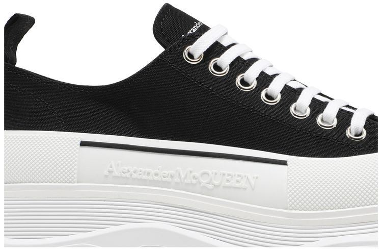 Alexander McQueen Tread Slick Lace Up Black White