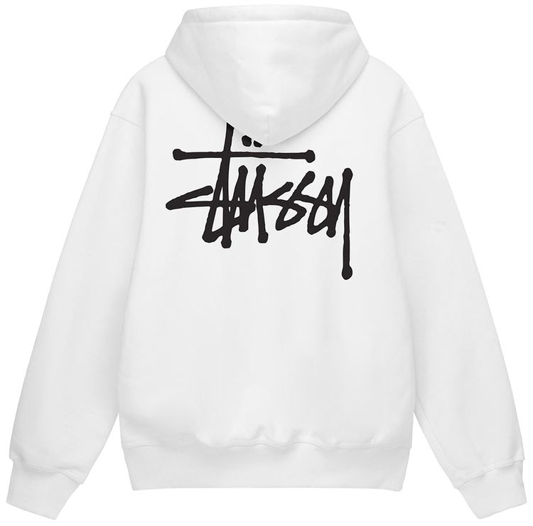 Stussy Basic Zip Hoodie White