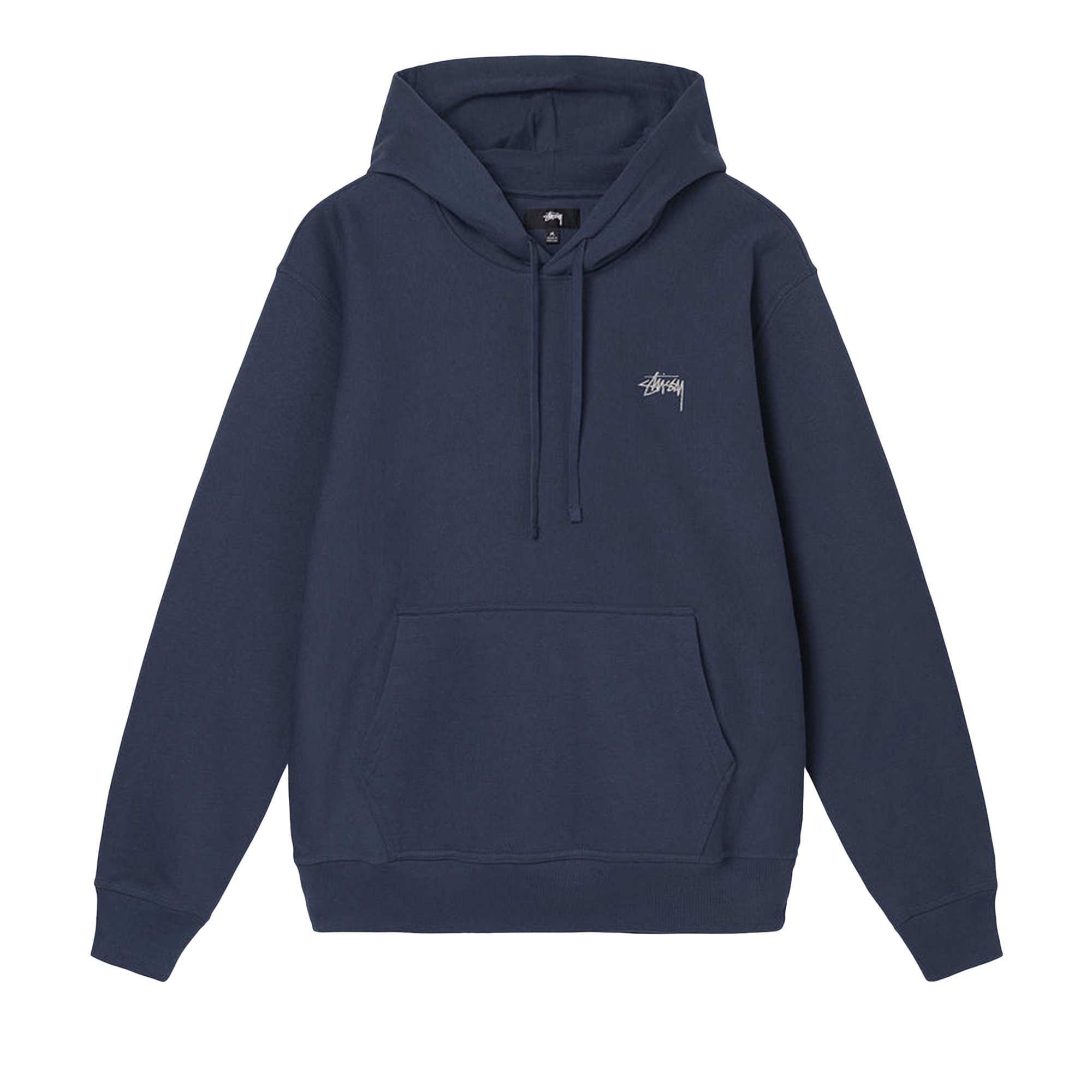 TUSSY CONTRAST LABEL HOODIE NAVY SSサイズ