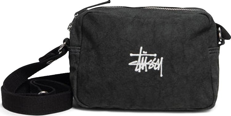 Stussy Canvas Side Pouch 'Washed Black'