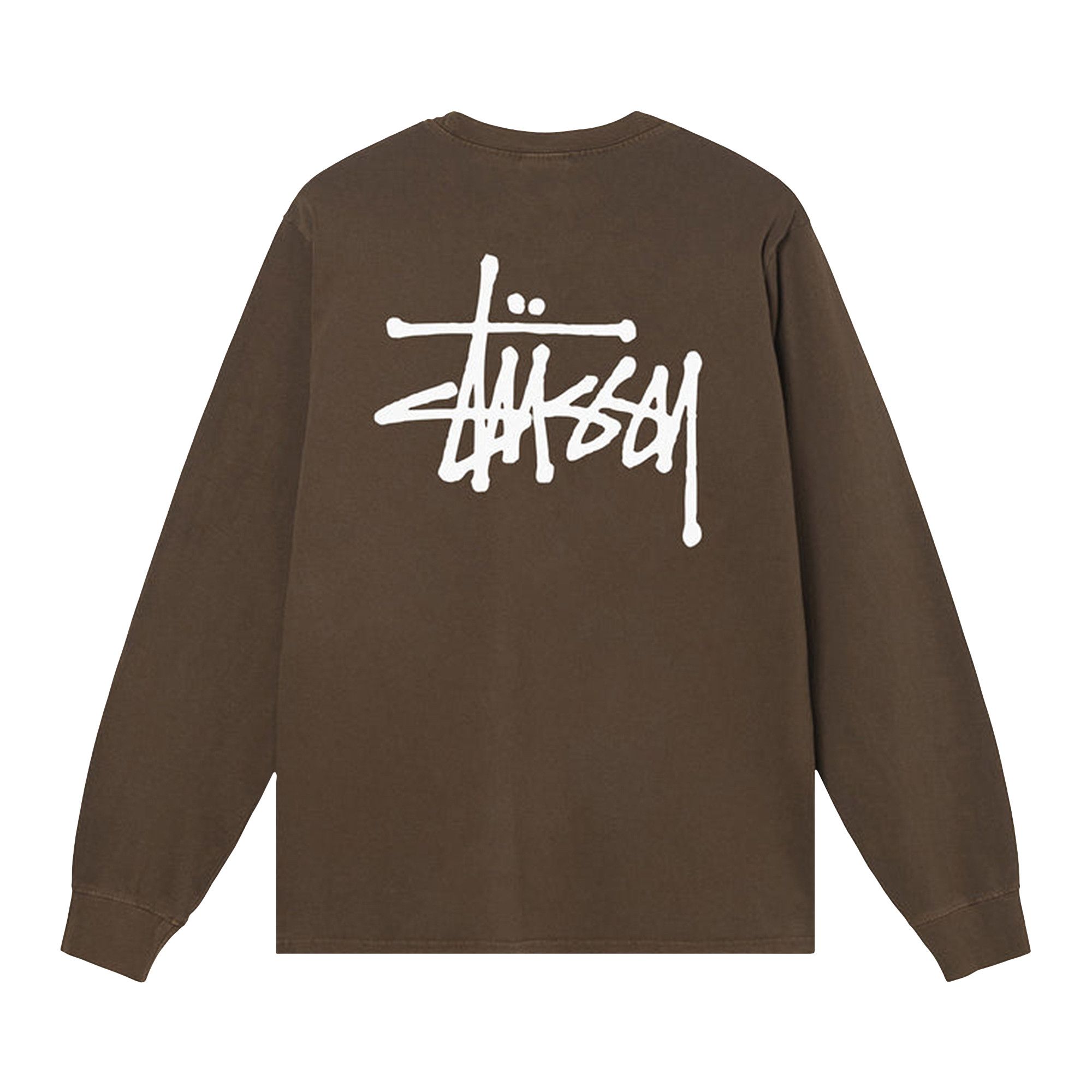 ★【Stussy】★Big Cities LS T-Shirt Pigment Dyed★Coffee★ Buy Stussy Basic Pigment Dyed Long-Sleeve Tee 'Coffee