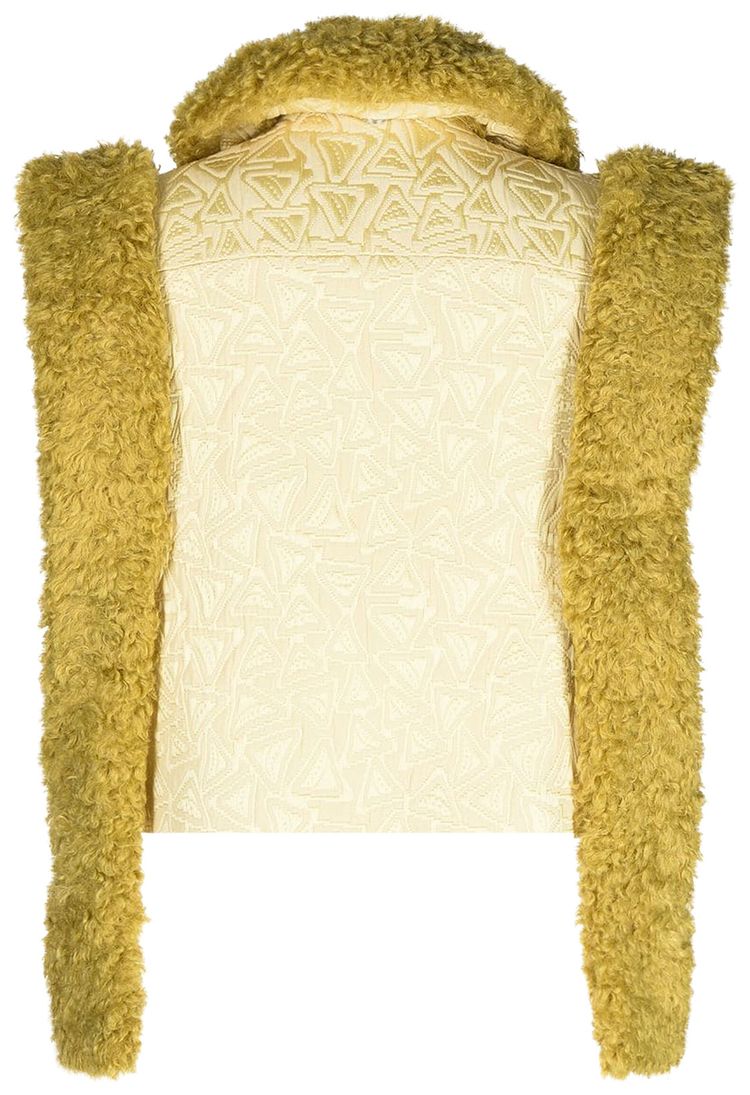 Kiko Kostadinov Panelled Jacquard Fitted Jacket BananaLime Green