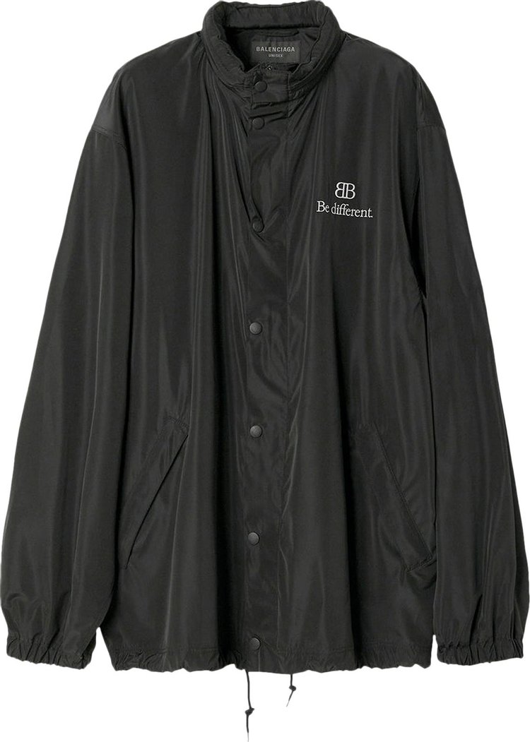 Balenciaga Logo Print Windbreaker Jacket 'Black'