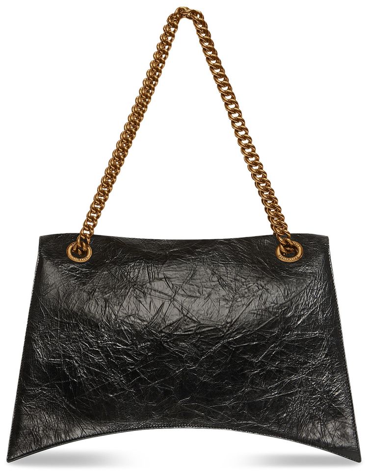 Balenciaga Large Crush Chain Shoulder Bag Black