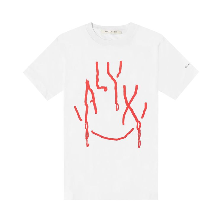 1017 ALYX 9SM Dripping Face Tee White