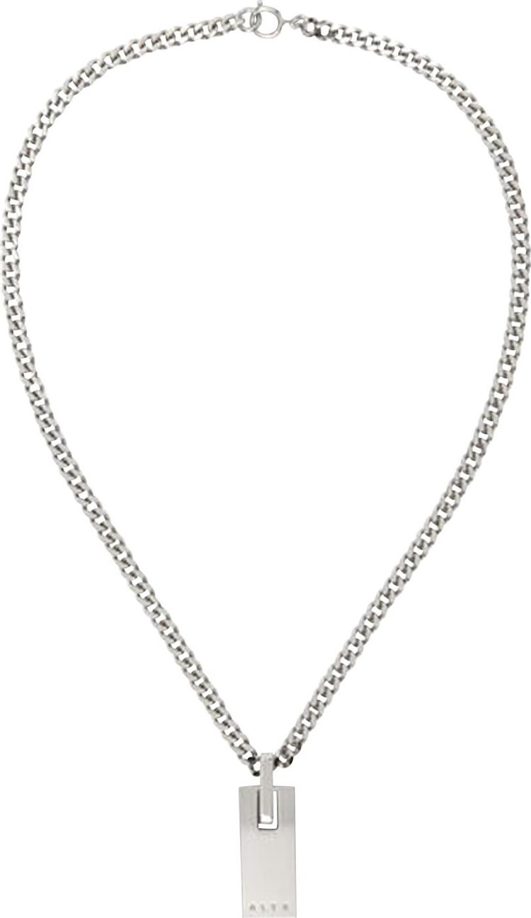 1017 ALYX 9SM Zip Puller Necklace Silver