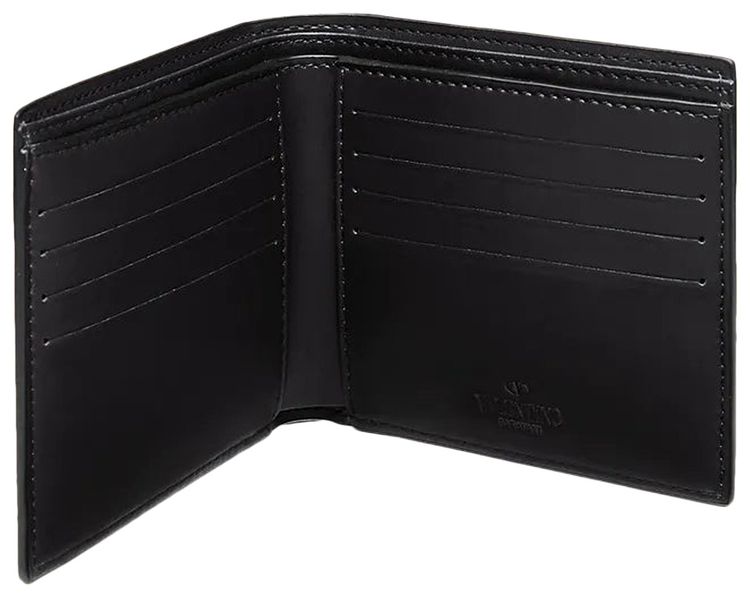 Valentino Logo Leather Wallet MauveMulticolor