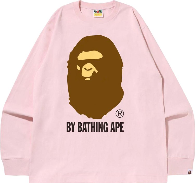 Buy BAPE By Bathing Ape Long-Sleeve Tee 'Pink' - 1I30 111 021 PINK | GOAT