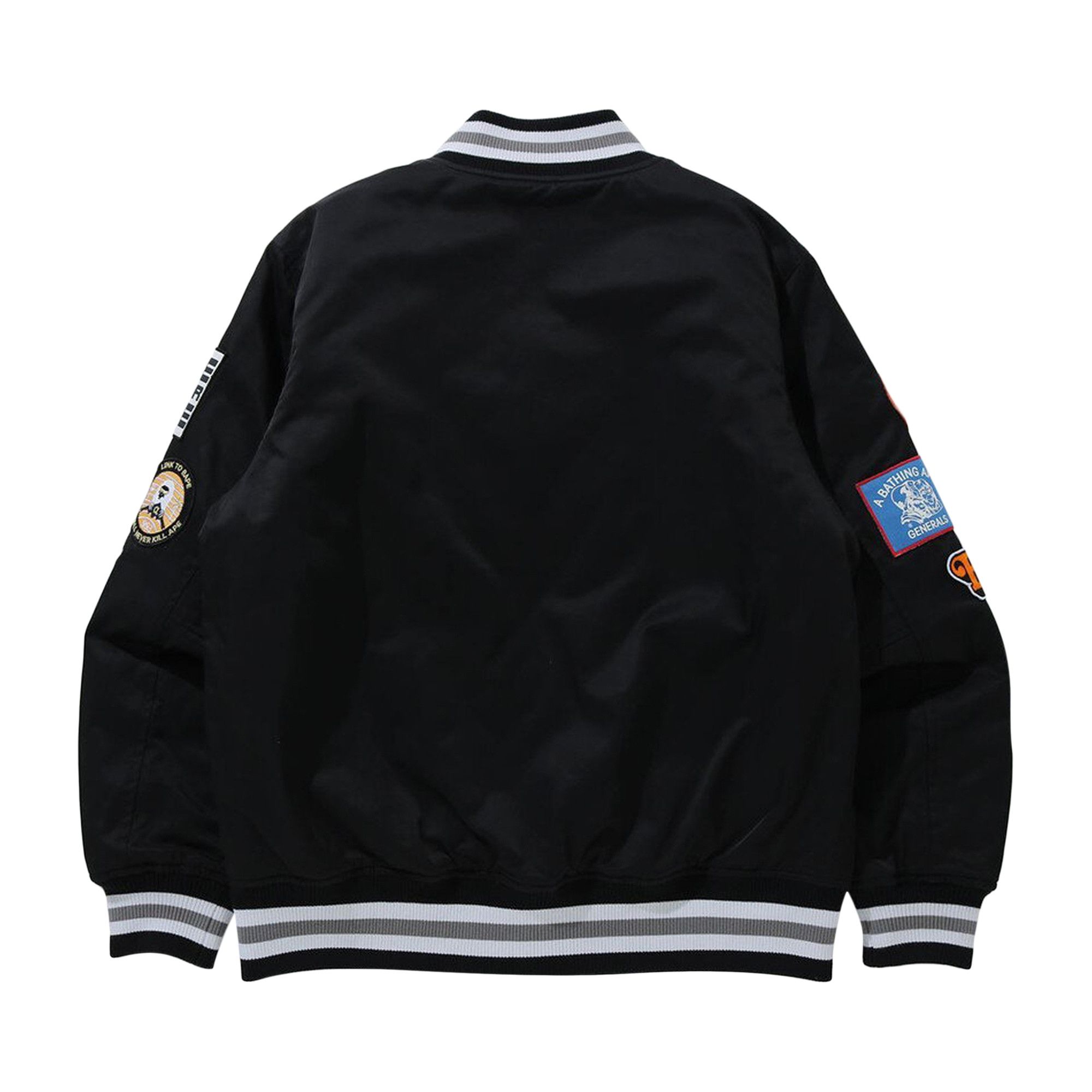 A BATHING APE スタジャンbape ジャケットarchive Buy BAPE Archive Patch Puffer Nylon Varsity Jacket 'Black' - 1H70