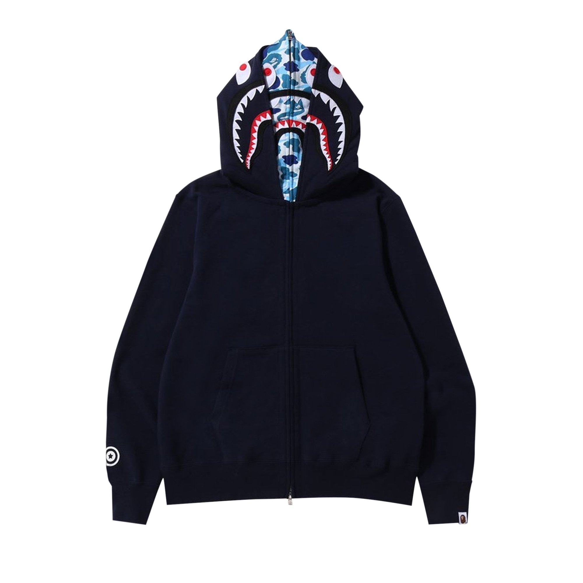 ABCD full zip double hoodie/blue - トップス