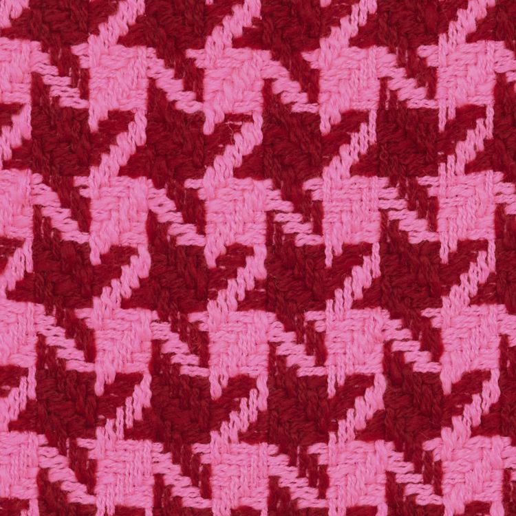 Versace Frayed Tweed Mini Skirt Parade RedFuchsia