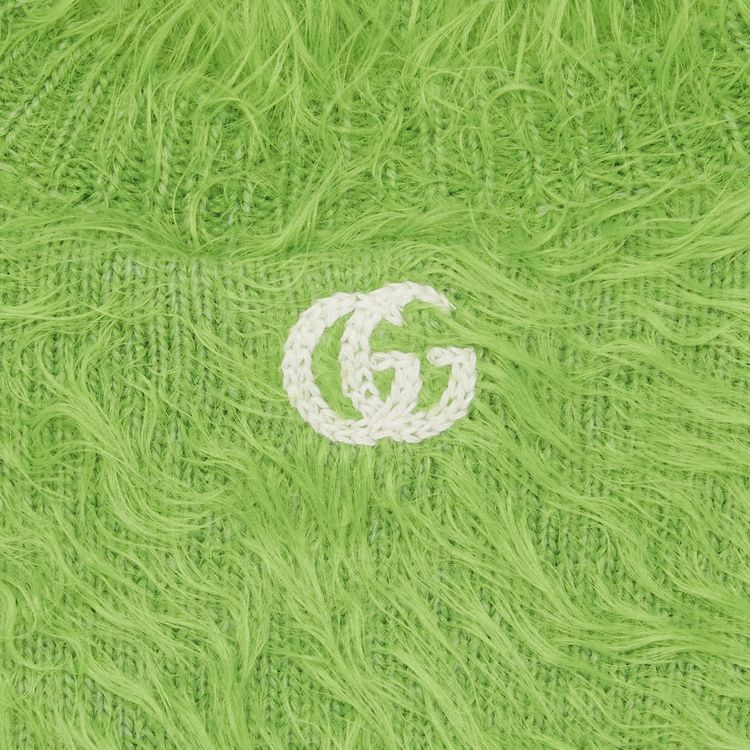 Gucci Brushed Wool Knit Sweater Bright Green