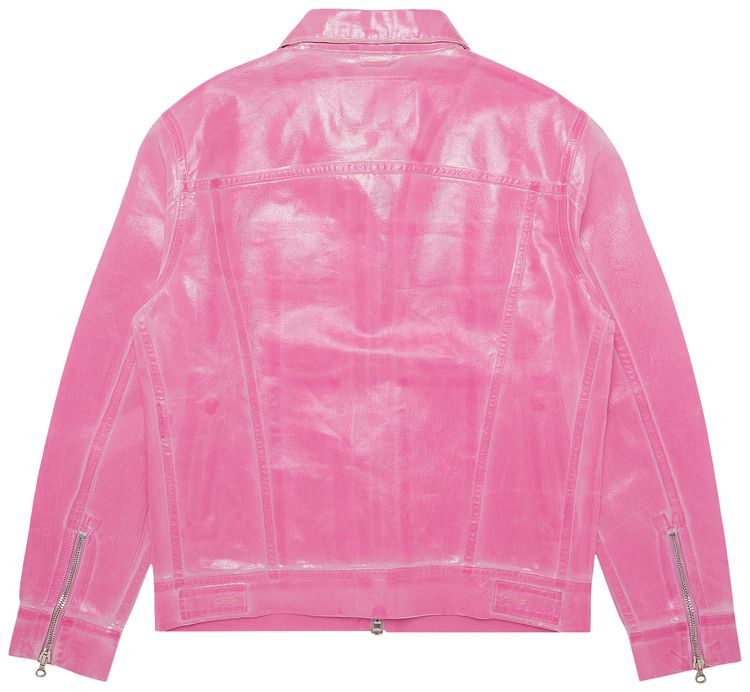 Diesel High Shine Zip Jacket Rose