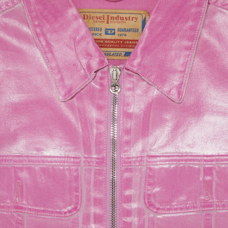 Diesel High Shine Zip Jacket Rose