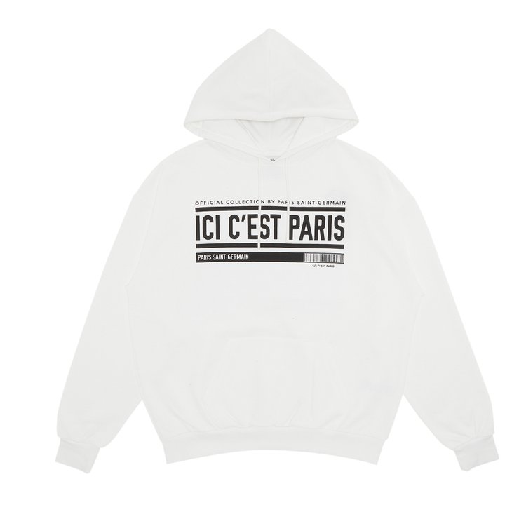 Paris Saint-Germain Ici C'est Paris Oversized Hooded Sweatshirt 'White'
