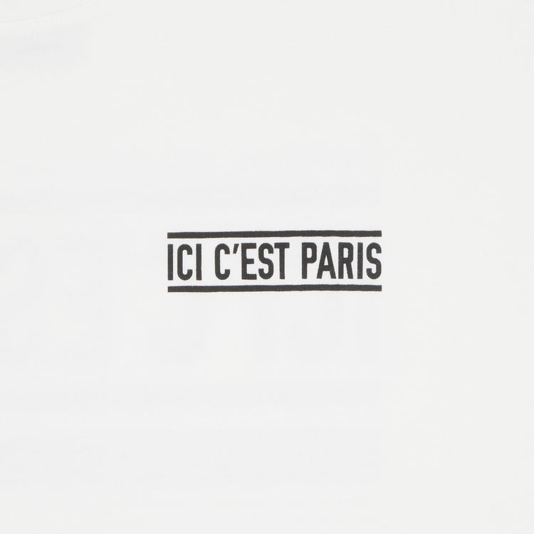 Paris Saint Germain Ici Cest Paris Oversized Picture T Shirt White