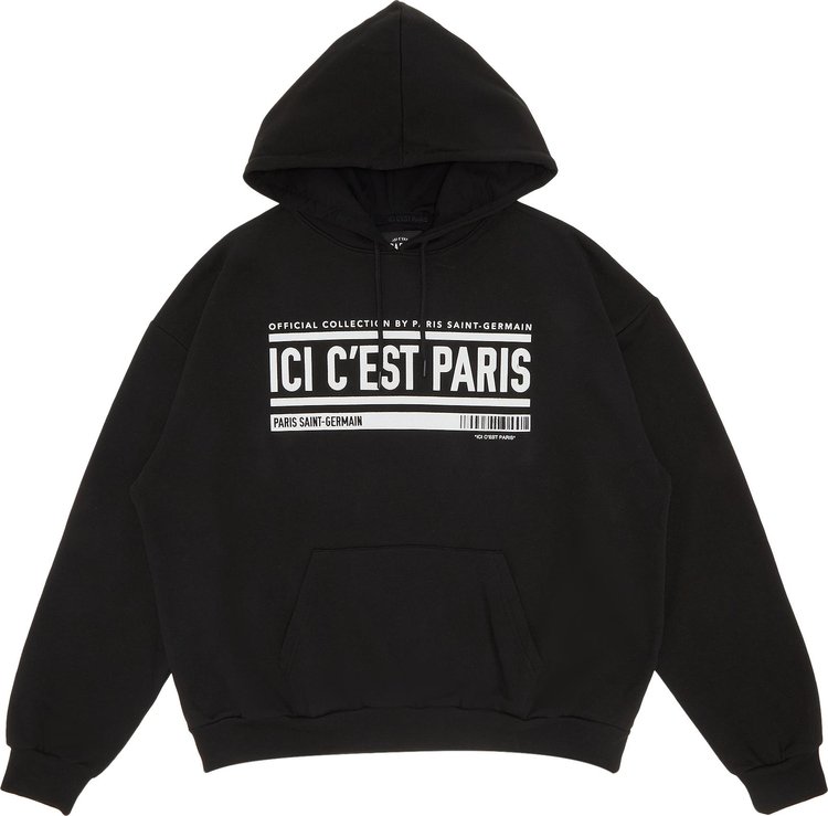Paris Saint-Germain Ici C'est Paris Oversized Hooded Sweatshirt 'Black'