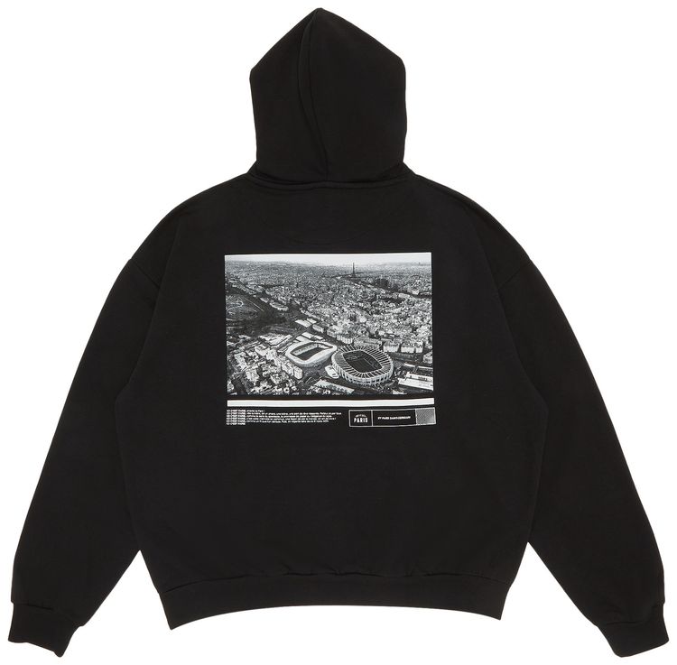 Paris Saint Germain Ici Cest Paris Oversized Hooded Sweatshirt Black