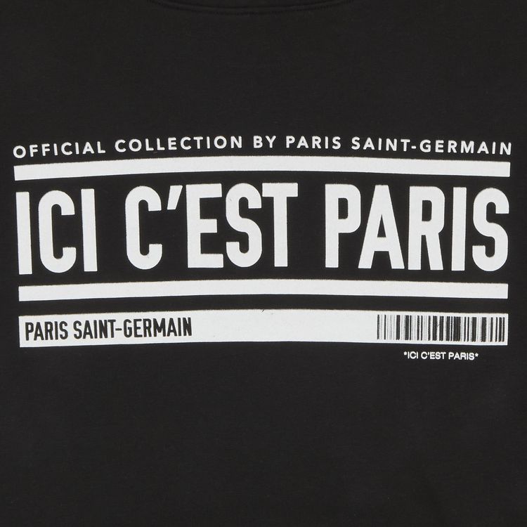 Paris Saint Germain Ici Cest Paris Oversized Hooded Sweatshirt Black