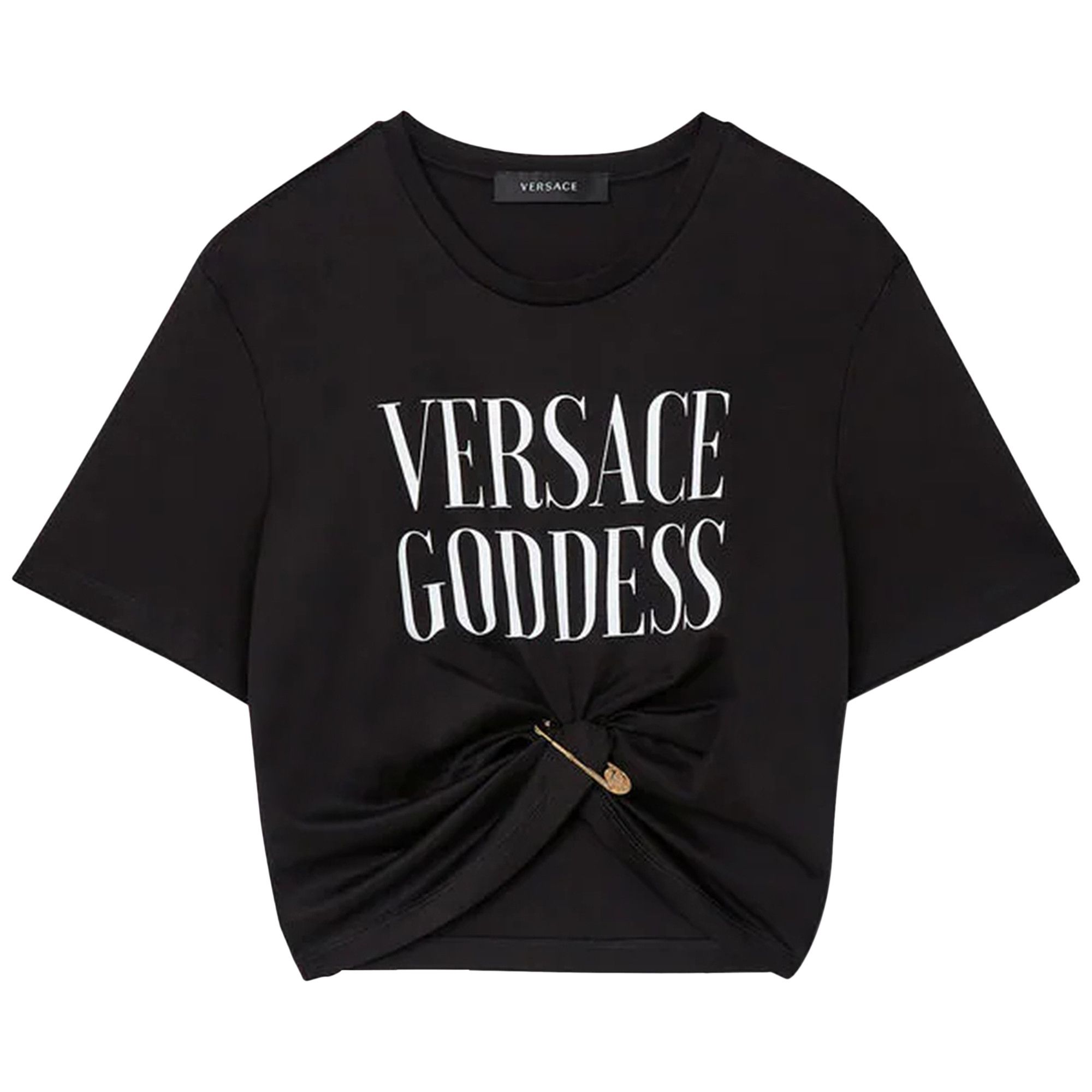 【関税込み】Versace ブラック Versace Goddess Tシャツ Buy Versace Goddess Print T-Shirt 'Black' - 1009137 1A06529