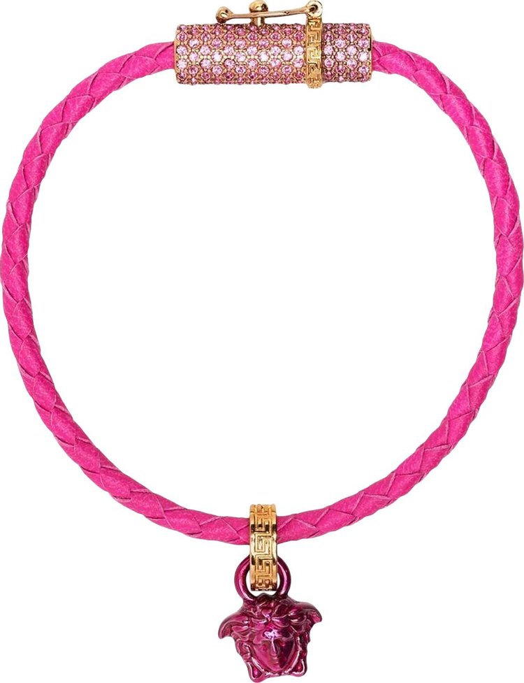 Versace Braided Bracelet 'Glossy Pink/Versace Gold'