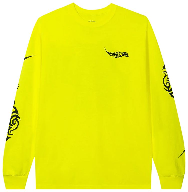 Anti Social Social Club I Get Into It Safety Long Sleeve Tee Safety Green