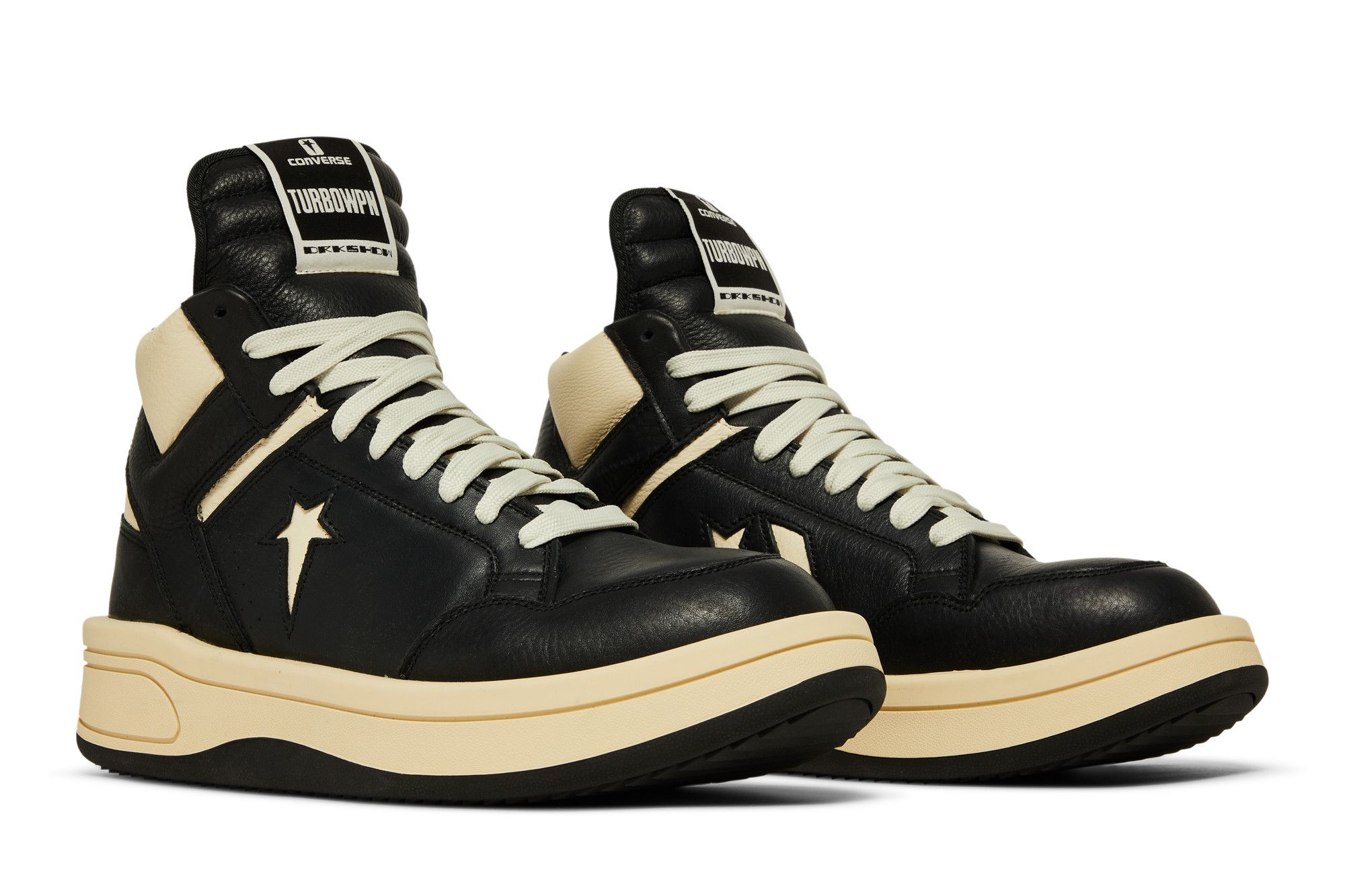 新品正規品  x Owens Rick Buy DRKSHDW Cream Cloud 'Black Mid TURBOWPN 靴