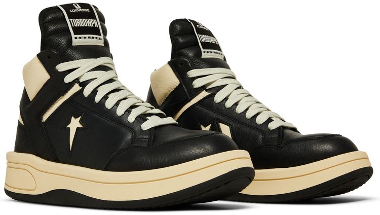 Rick Owens x DRKSHDW TURBOWPN Mid Black Cloud Cream