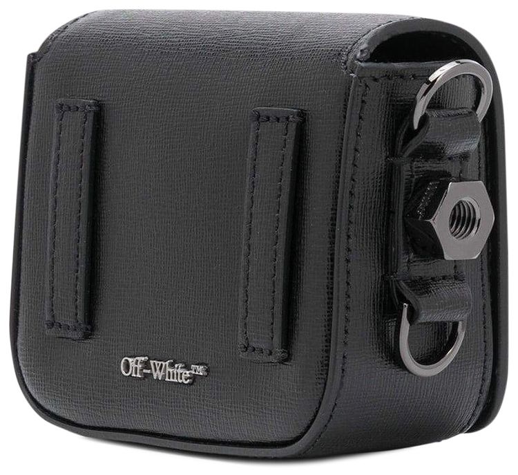 Off White Diag Baby Flap Bag Black