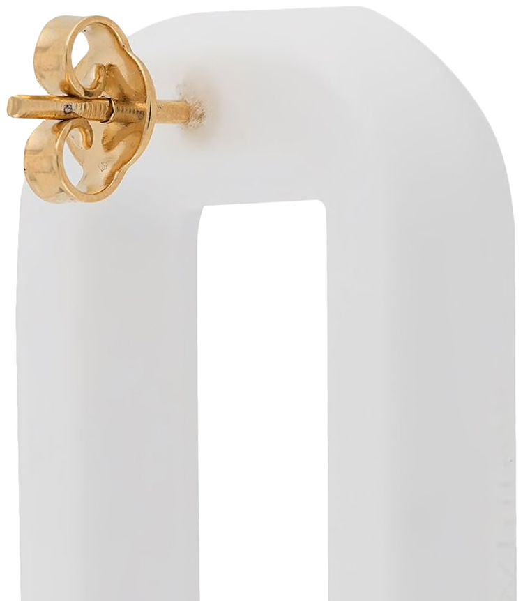 Off White Chain Earrings White