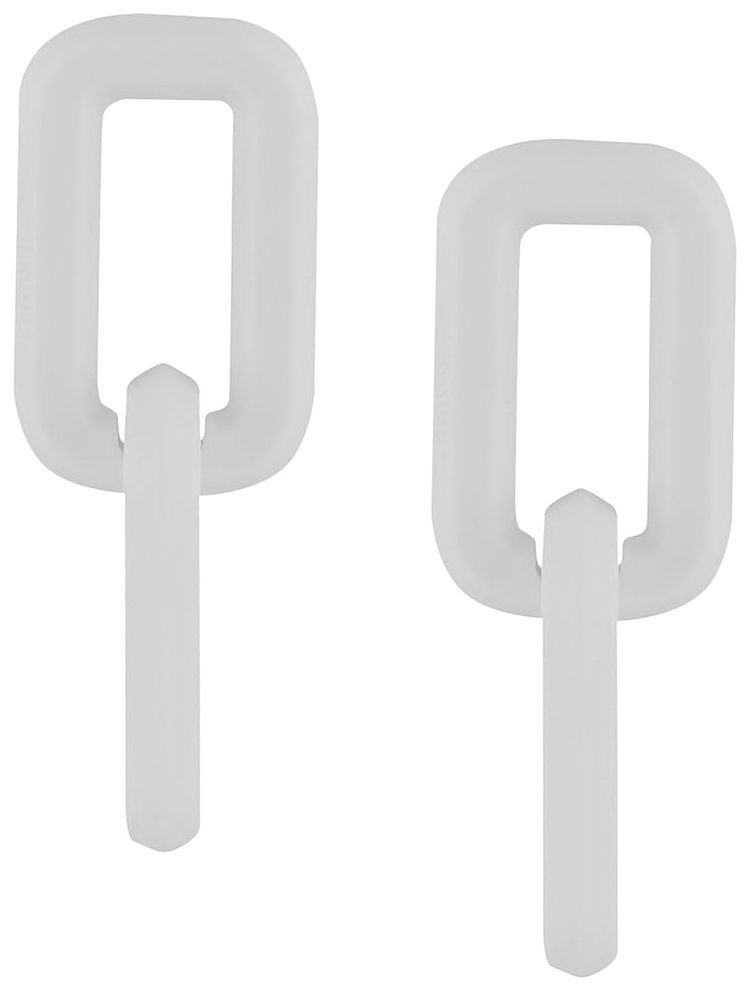 Off White Chain Earrings White