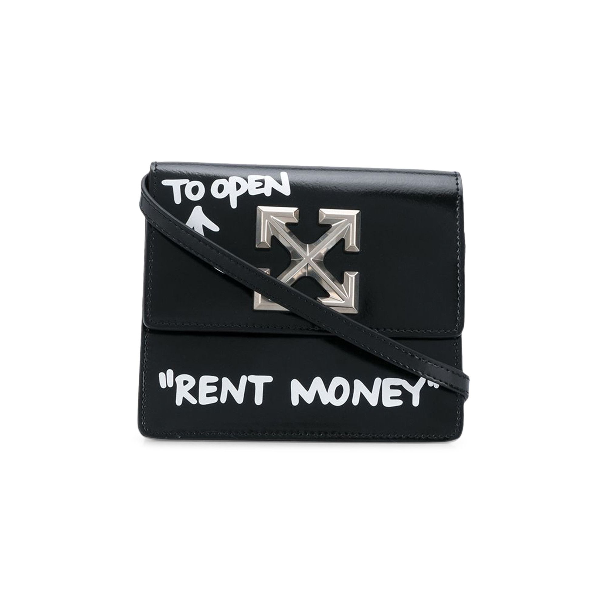 Buy Off White Turn To Open Jitney 0.7 Crossbody Bag Black White
