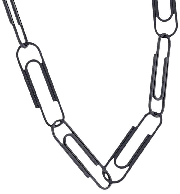 Off White Paperclip Chain Black