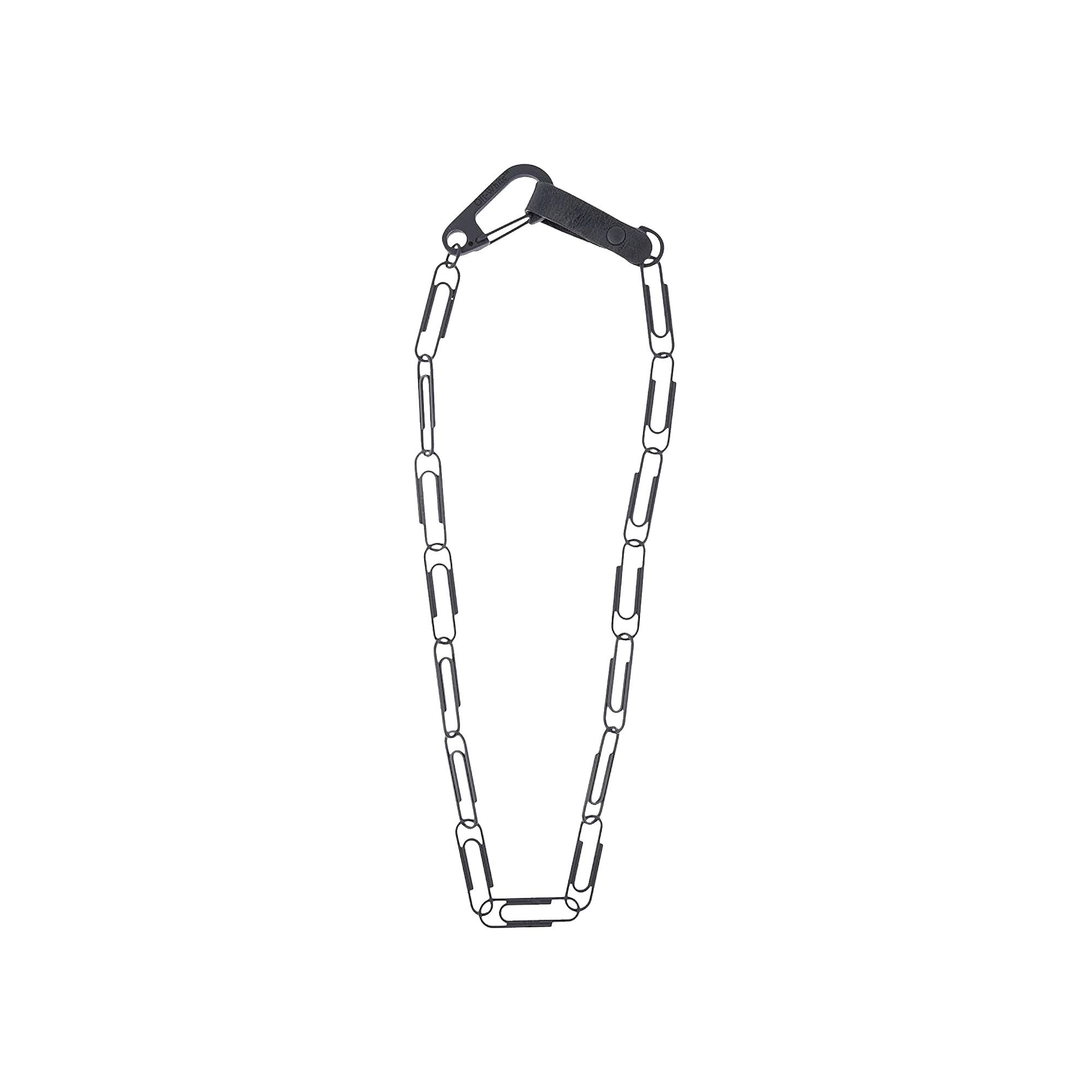 Buy Off White Paperclip Chain Black OMZG028E20MET0011000 GOAT
