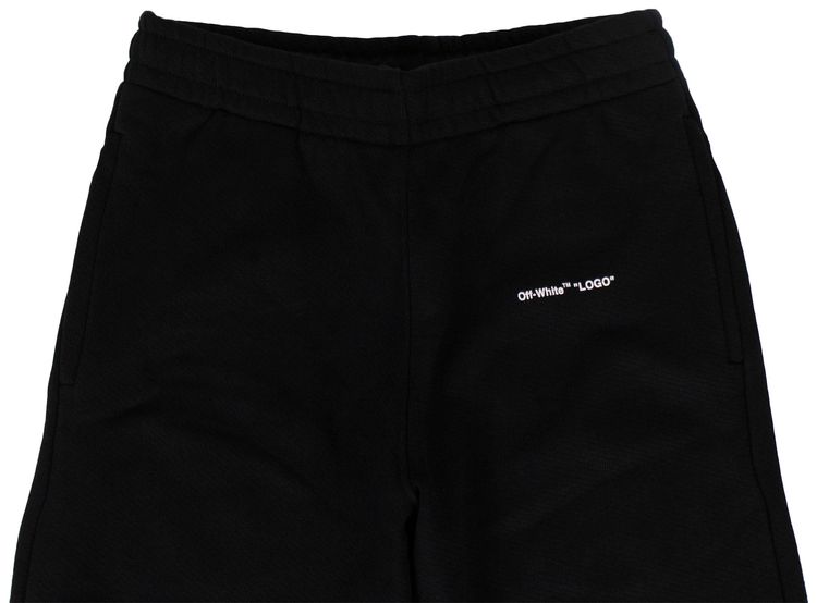 Off White Logo Sweat Pant Black