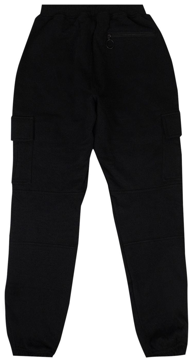 Off White Cotton Logo Cargo Pants Black