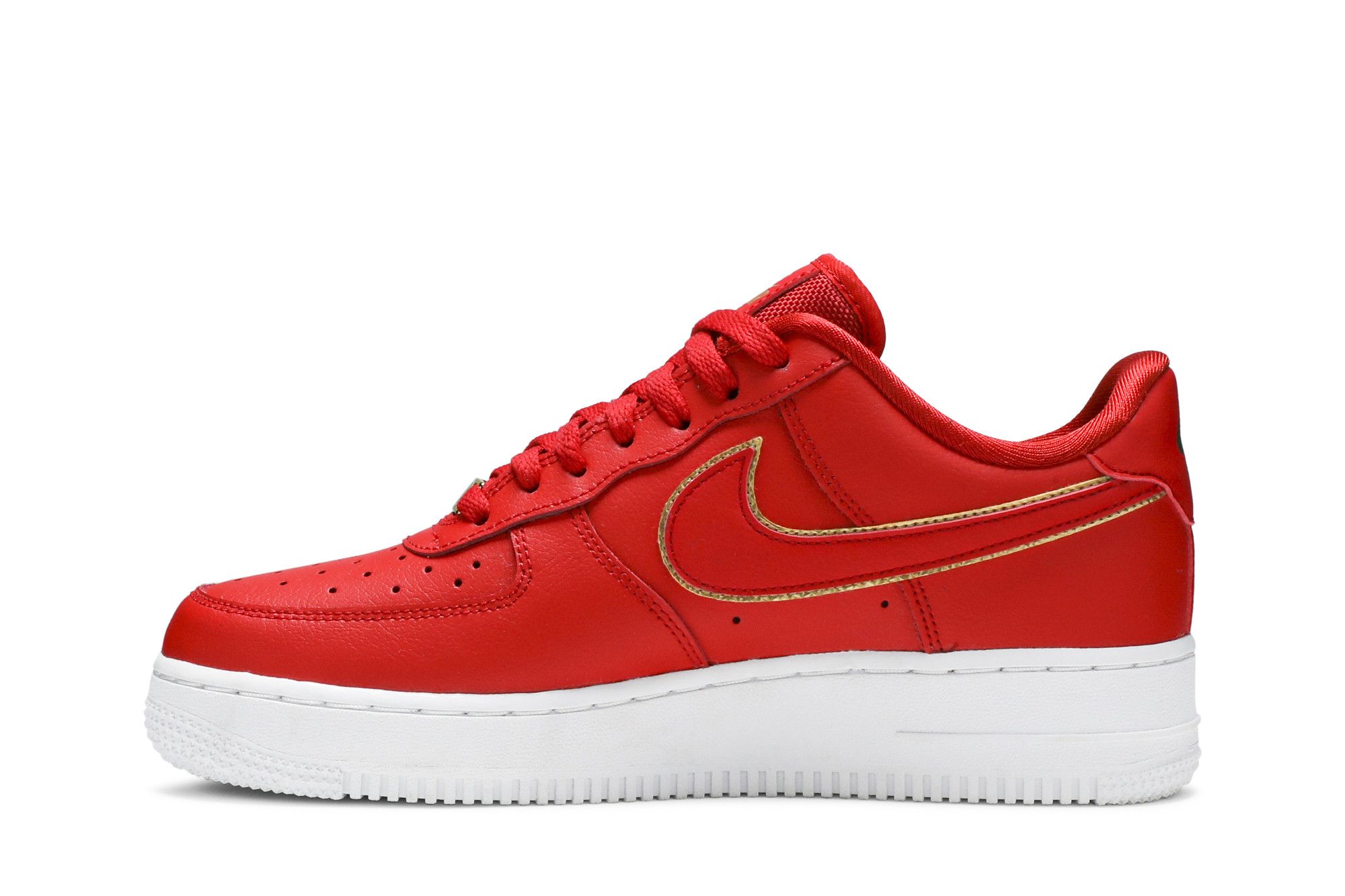 Buy Wmns Air Force 1 Low Red Gold Swoosh AO2132 602 GOAT CA