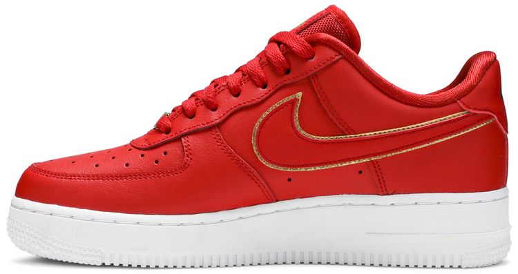 Nike Wmns Air Force 1 Low Red Gold Swoosh