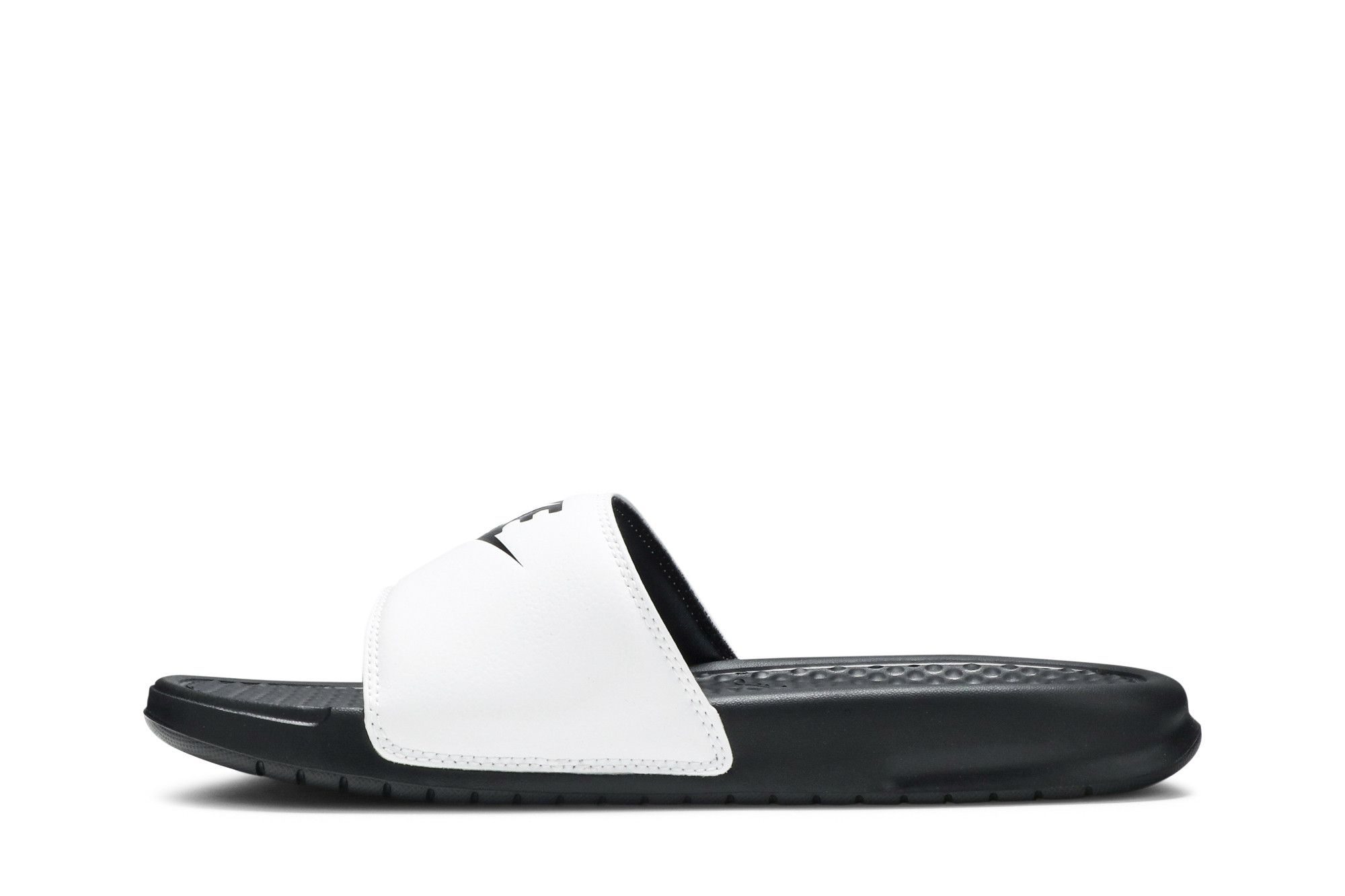 all white nike benassi slides