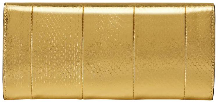 Gucci Broadway Snakeskin Clutch Gold