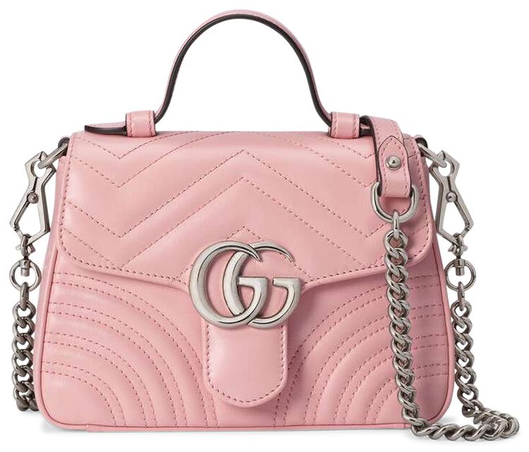 Gucci GG Marmont Mini Top Handle Bag Wild Rose