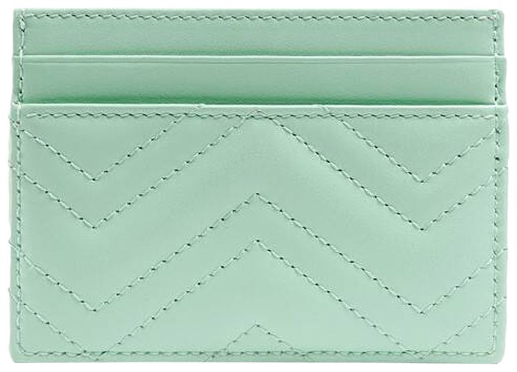Gucci GG Marmont Card Case Wallet Water Green